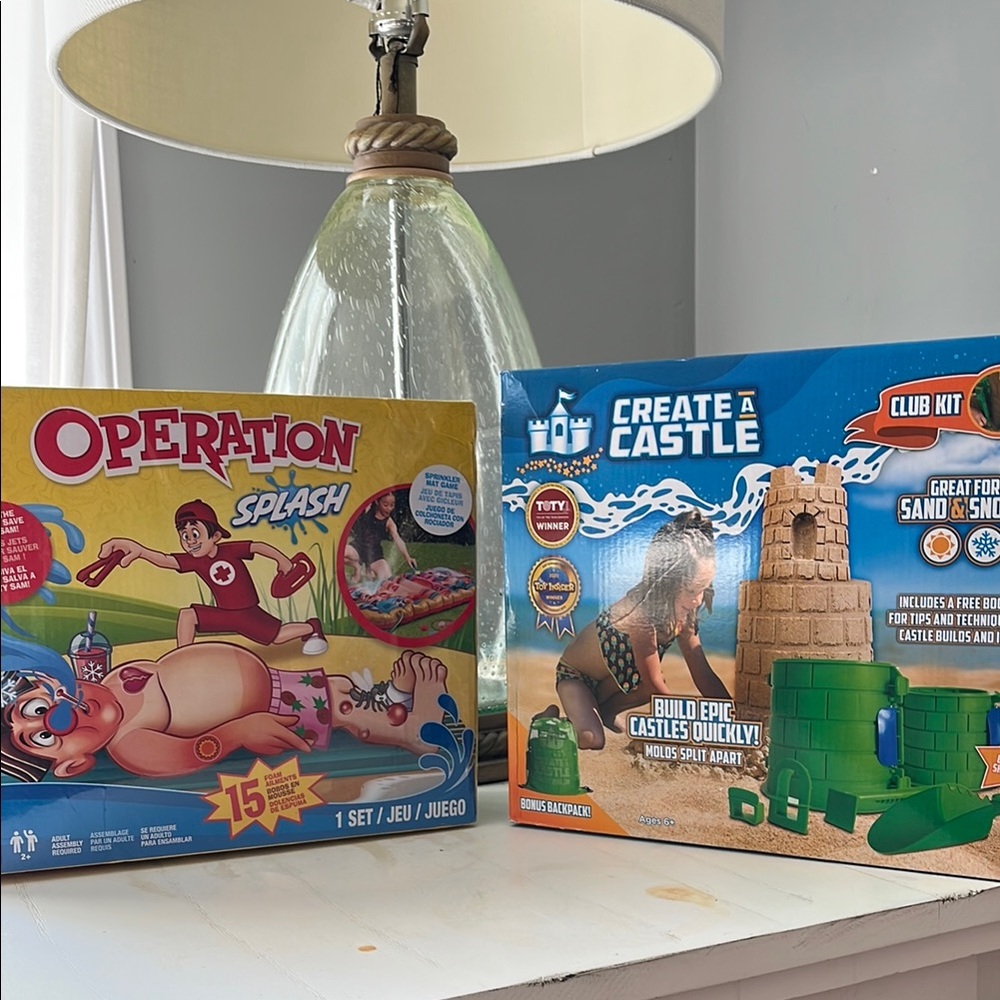 Operation Splash Game Set and Sandcastle and snow castle set